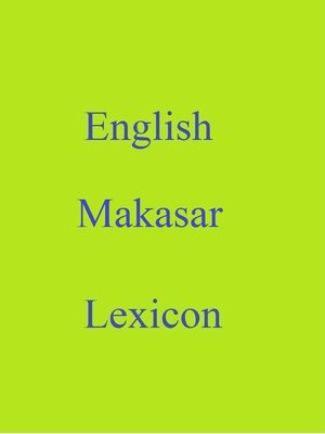 cover image of English Makasar Lexicon